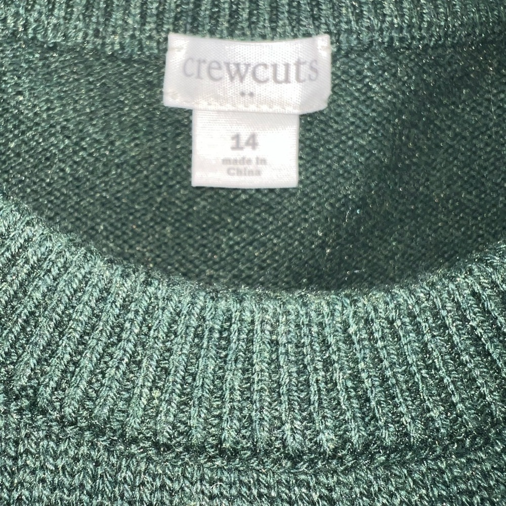 Crewcuts Forest Green Sweater with Elbow Patches